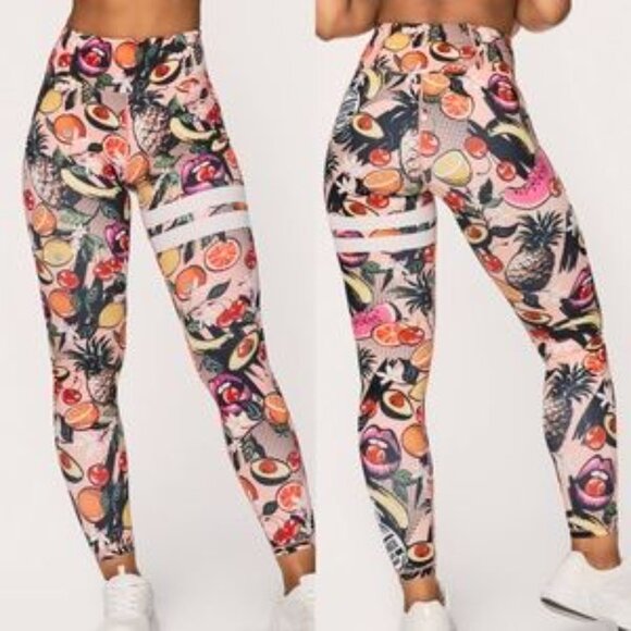 Stronger Pants - Stronger Yolo Fruit Print Leggings